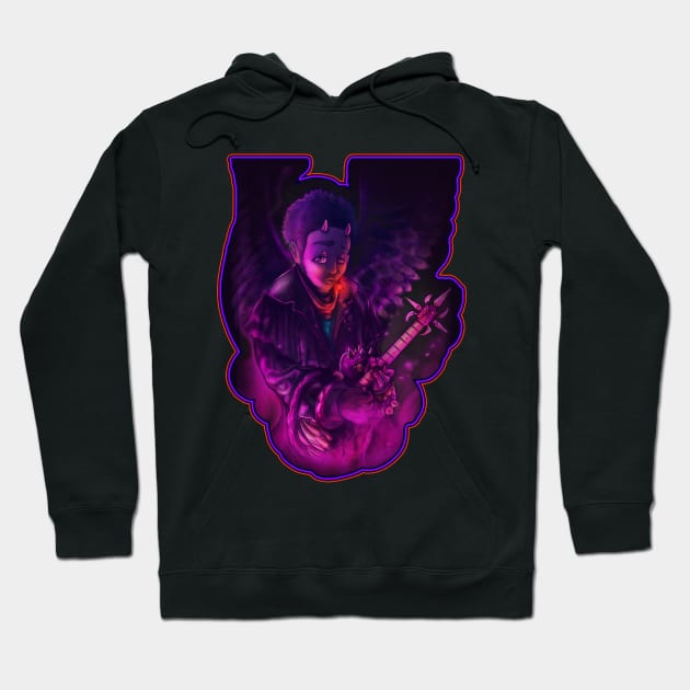 Demon King of Rock 'n' Roll Hoodie by BloodFuryArt